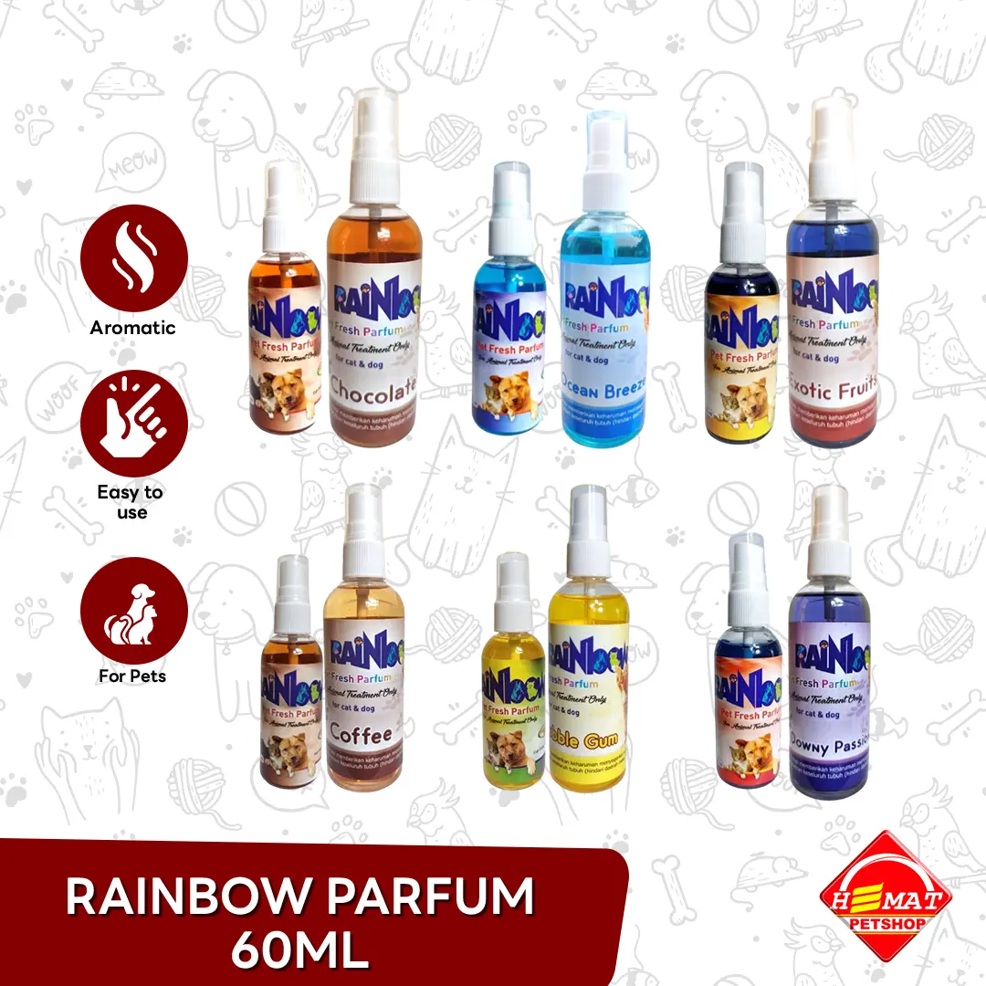 Rainbow Parfum Kucing Anjing For Cat & Dog Perfume 60ml