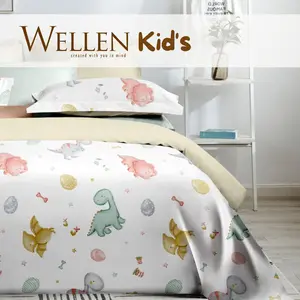 WELLEN Kids Bed Set 100% Bambu Cellulose Fiber - Dino ST235