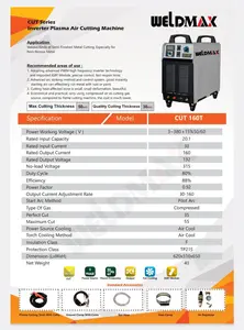 Mesin Las Potong Besi Plasma Cutting Cutter Cut 160A 160 A WELDMAX CUT 160