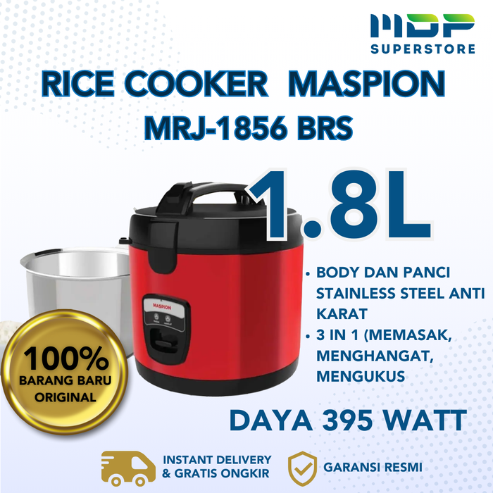 Gambar RICE COOKER  MASPION MRJ-1856 - 1.8 LITER dari mdpsuperstore Kota Palembang Tokopedia
