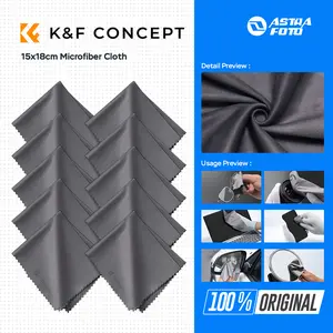 KNF Concept 15x18cm Microfiber Cloth Kain Pembersih Kamera Lensa Laptop Handphone Dll K&F Concept