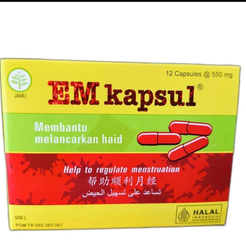 EM KAPSUL HAID DATANG BULAN MENSTRUSASI - 1 dus 12 kapsul