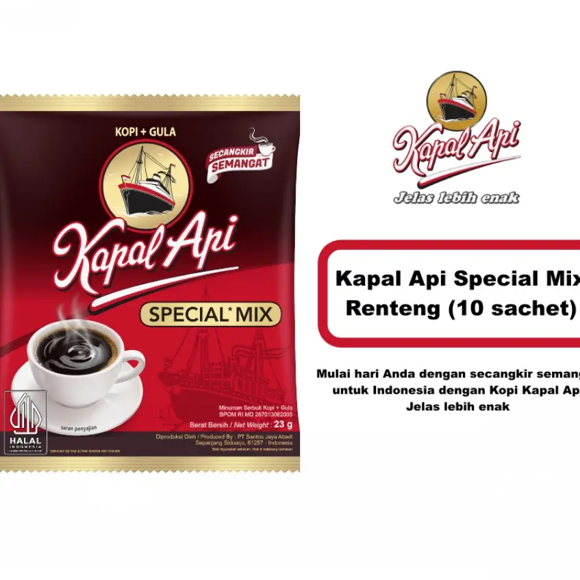 Kopi Kapal Api Spesial Mix Special 1 Renceng 10 Sachet 10 Pcs 23gr