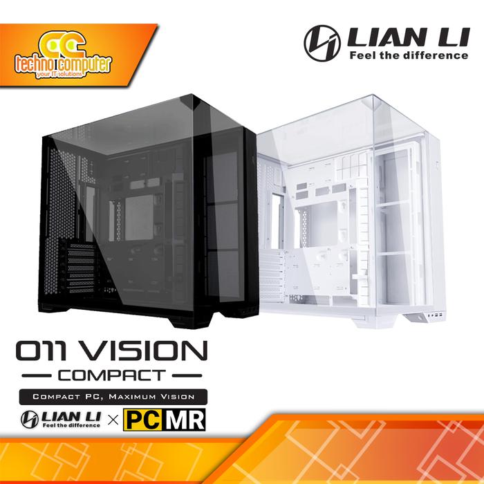 Gambar CASING LIAN LI O11 VISION Compact - Tower ATX Case Collaboration with PCMR 3 Side Tempered Glass dari Techno Computer Bali Kota Denpasar Tokopedia