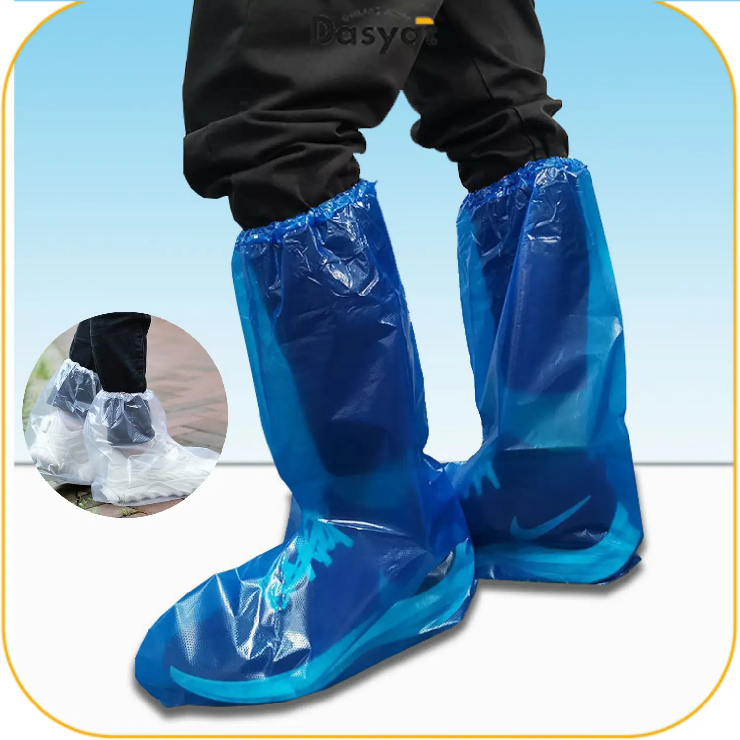 DOS Cover Sepatu Jas Hujan Sepatu Bahan Plastik Tahan Air Waterproof