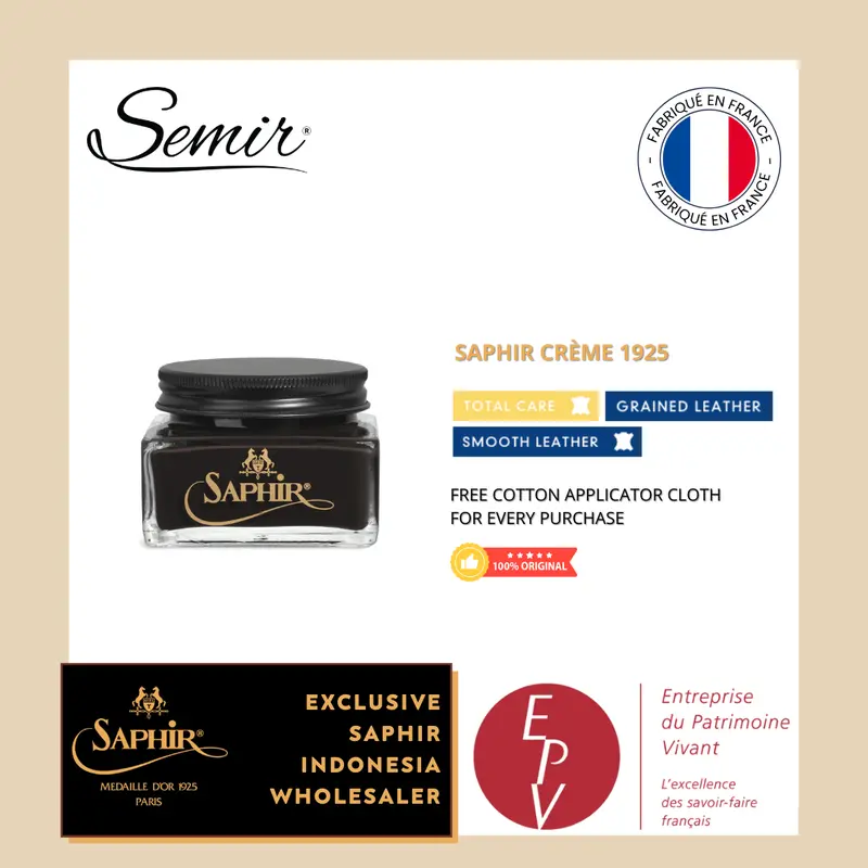 Saphir Medaille d'Or Shoe Creme 1925 75ml jar - SEMIR 0