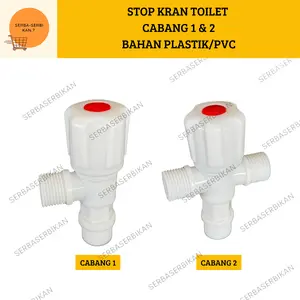 STOP KRAN JET TOILET SHOWER CABANG 2 PVC/PLASTIK