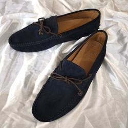 Jual Sacoor Brothers Navy Blue Suede Driving Moccasin Shoes  display picture 1