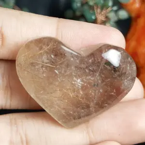Natural Rutilated Hair Quartz Heart (5)