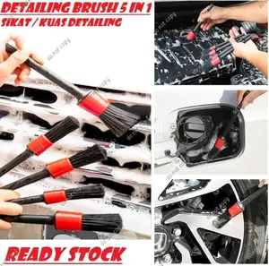 Kuas Detailing Kuas set 5 in 1 Sikat Kuas Brush Salon Interior Eksterior Mobil