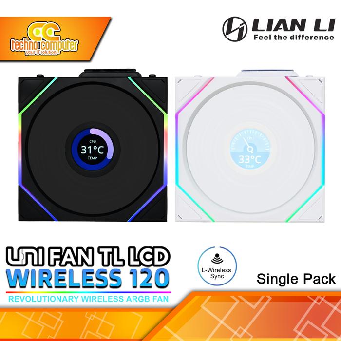 Gambar FAN CASING LIAN LI UNI FAN TL LCD 120 Wireless - 120mm Single Pack ARGB Fan dari Techno Computer Bali Kota Denpasar Tokopedia