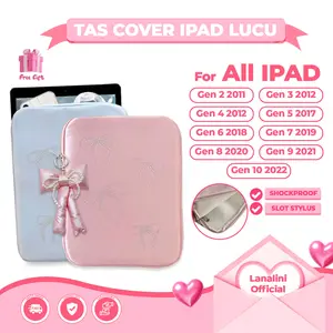 Tas Sleeve Case iPad 11th Generation 11 Inch 2025 10th 2022 iPad 10.9 Tablet Bag Pouch Aesthetic Cewek Wanita Korea Pita Y2K Pastel Biru Pink