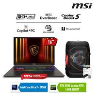 Gambar MSI VECTOR 16HX AI ULTRA 9 275HX RTX5080 16GB 1TB 16.0QHD+ 240HZ W11 OHS Laptop Gaming - 16GB dari MSI Official Store Kota Administrasi Jakarta Pusat 2 Tokopedia