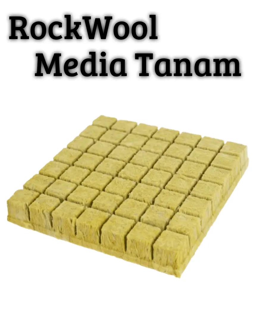Media Tanam Rockwool Lokal Potong 18 Kotak Siap Pakai 15cm x 7,5cm x 2cm