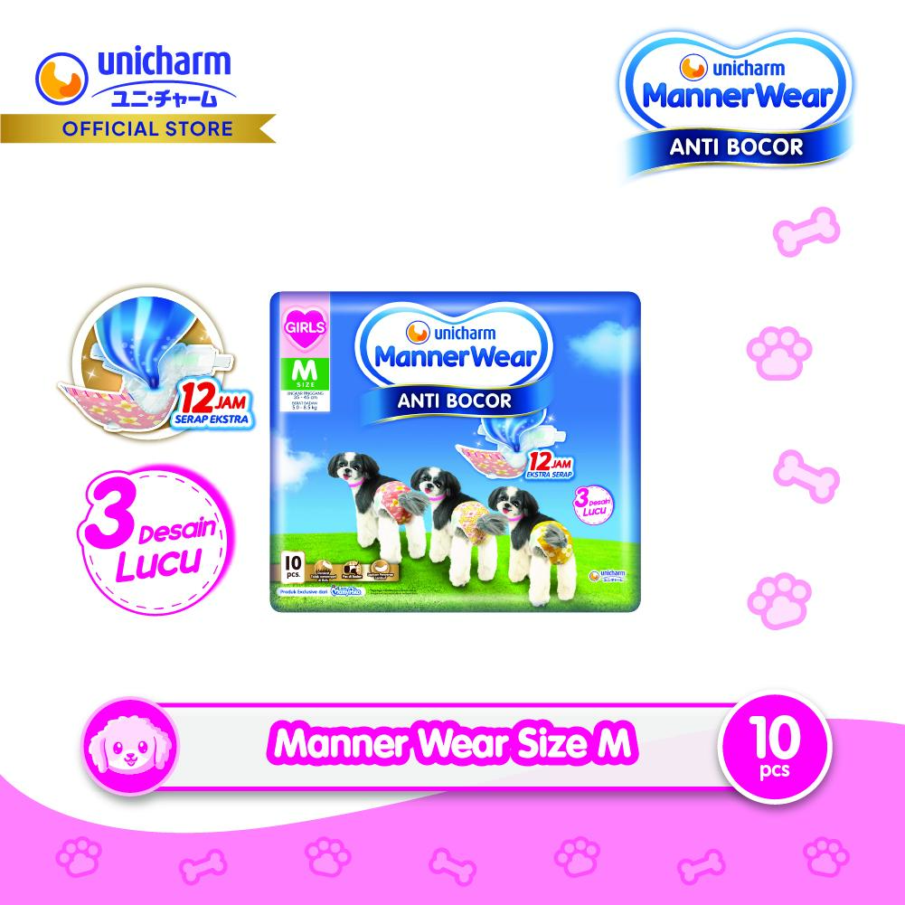 Unicharm Pet - Manner Wear Girl M 10 - Popok Anjing