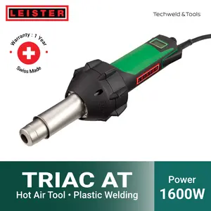 LEISTER TRIAC AT (Digital) mesin las plastik untuk PVC, ABS, PP, dan PE – Mesin blower udara panas dari Swiss