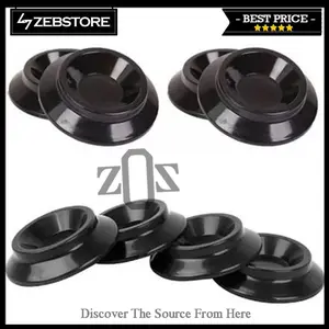 Alas Kaki Leg Pad Piano Caster Cups Upright Anti Slip ABS Black 4Pcs
