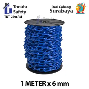 Rantai Plastik / Cone Chain 6mm PER METER / Biru