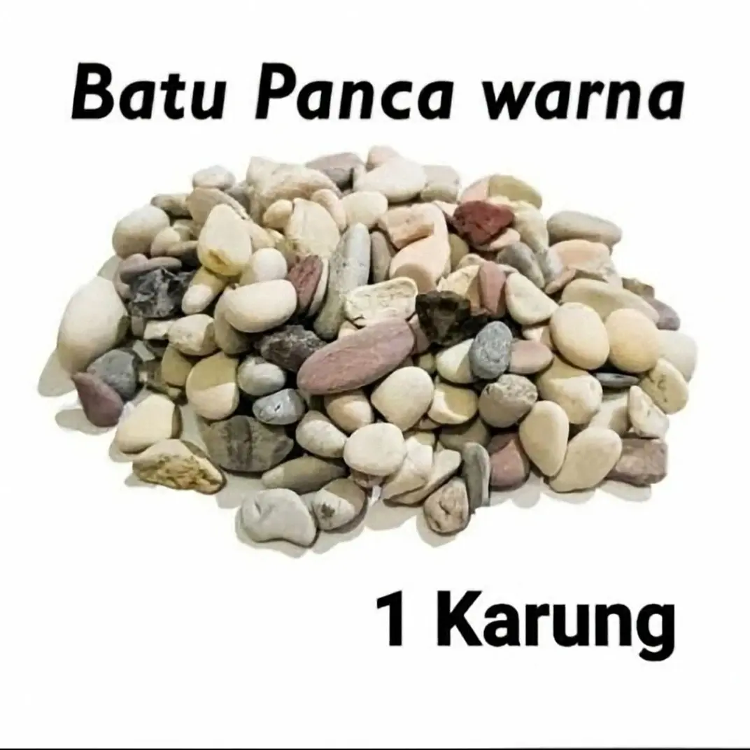 Batu Hiasan Taman Hiasan Aquarium Pancawarna 1karung Berat 10kg
