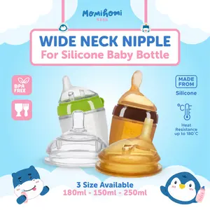 [DOT LEBIH HALUS] S05 Nipple Dot Pengganti Wide Neck 1 Lubang / 2 Lubang / 3 Lubang Dot Sendok Sedotan Botol bayi leher lebar pengganti puting Aksesoris Kepala Dot Bayi Botol Susu Pacifier Bottle Nipple Replacement New Born Bayi Baru Lahir