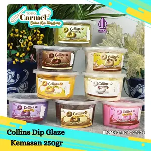 Collins Dip Glaze Repack 250gr - Topping Donat / Toping Pisang Nugget