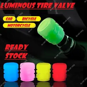 Tutup Pentil Led Nyala Ban Mobil Motor Sepeda Glow In The Dark Luminous tutup pentil NEON premium valve cap high quality luminous powder build