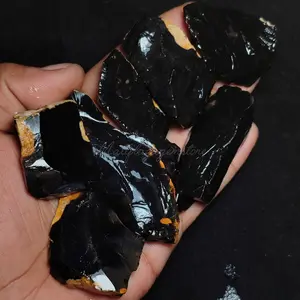 bongkahan batu yaman wulung hitam pekat asli natural / bahan batu yaman wulung / batu yaman wulung / natural batu kucubung api