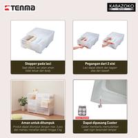 Gambar TENMA Kotak Penyimpanan Japan Quality Container Box Laci Drawer Lebar 30, 45, 60 cm Kabazoko - Clear - 45 dari Tenma Official Store Kab. Karawang 4 Tokopedia