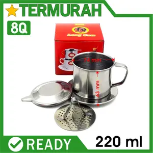 Vietnam coffee drip stainless 8Q coffee dripper stainless / kopi filter 8Q