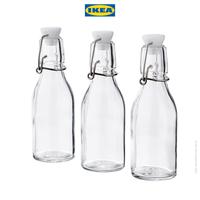 Gambar IKEA KORKEN Botol Air Minum 15cl dengan penutup Isi 3pcs  Kaca dari IKEA Indonesia Kota Administrasi Jakarta Timur 2 Tokopedia
