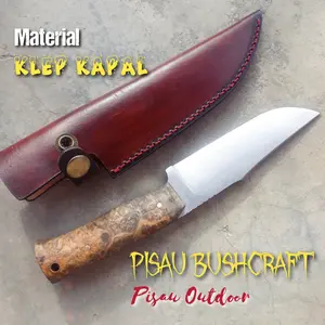 Pisau Bushcraft Survival Bahan klep Tahan Karat