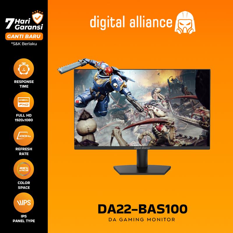 DIGITAL ALLIANCE MONITOR 24 INCH IPS FHD 1080P 0.5MS 100HZ DA24-BAS100 ...