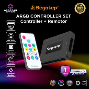 SEGOTEP ARGB CONTROLLER + REMOTE (10port 5v ARGB Controller+ RM)