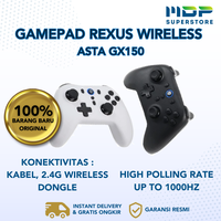 Gambar GAMEPAD REXUS WIRELESS ASTA GX150 - JOYSTICK - WHITE dari mdpsuperstore Kota Palembang 1 Tokopedia