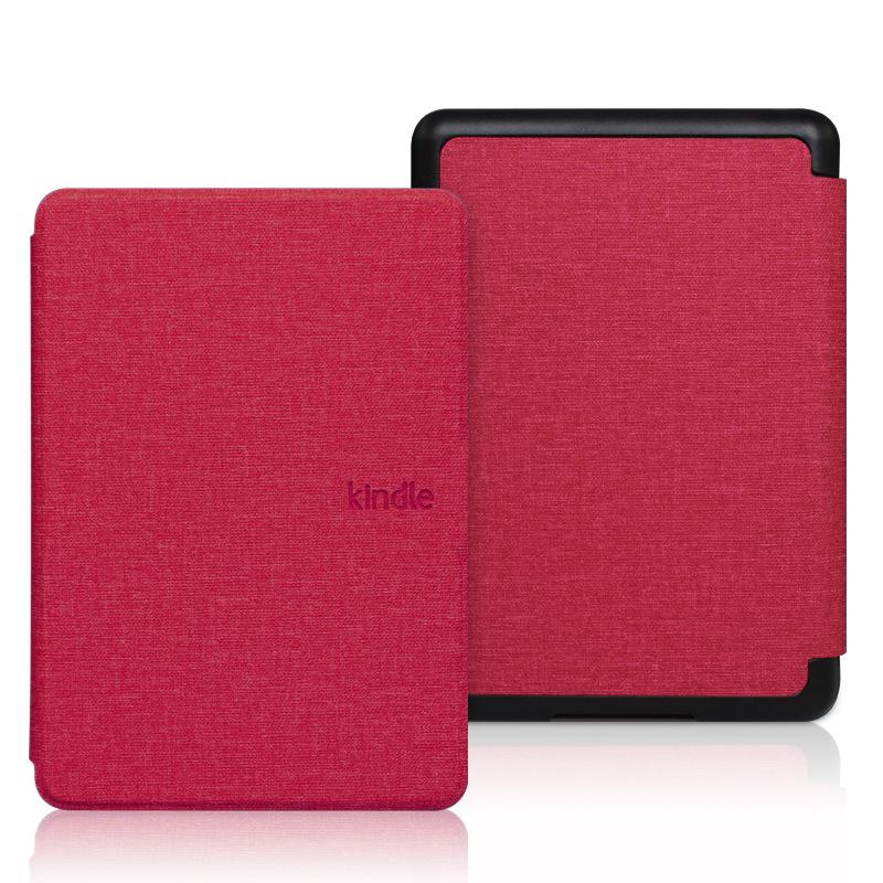 Kindle 2024 Paperwhite Gen 12th & Basic Cover Case Denim Fabric Leather Both Sides & Transparent