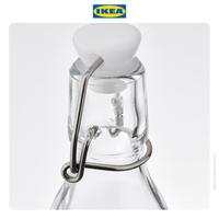Gambar IKEA KORKEN Botol Air Minum 15cl dengan penutup Isi 3pcs  Kaca dari IKEA Indonesia Kota Administrasi Jakarta Timur 4 Tokopedia