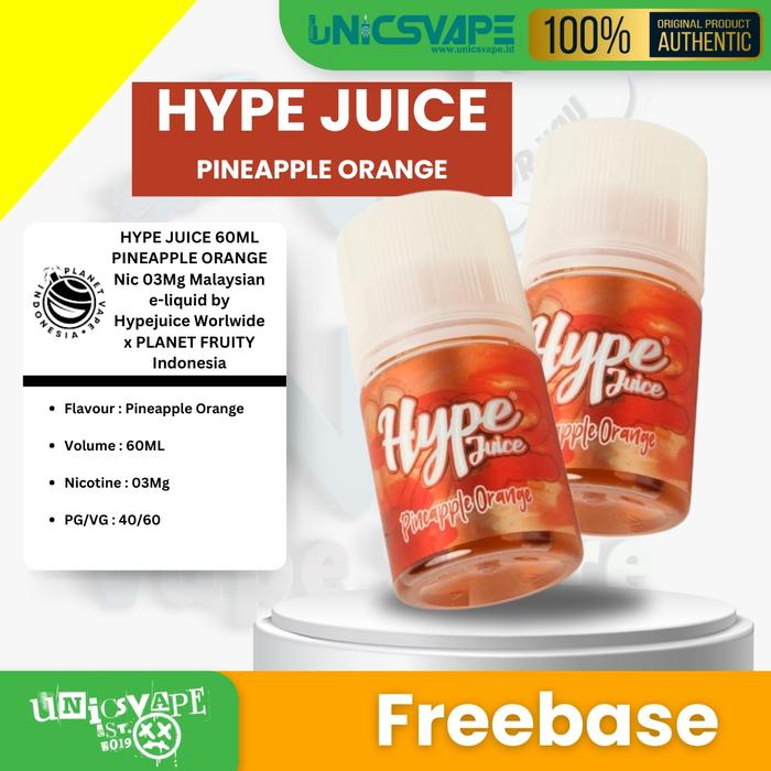 Jual HYPE JUICE 60ML PINEAPPLE ORANGE Nic 03Mg Malaysian e-liquid by  Hypejuice Worlwide x PLANET FRUITY Indonesia - Kab. Sidoarjo - Unics  Vapestore | Tokopedia