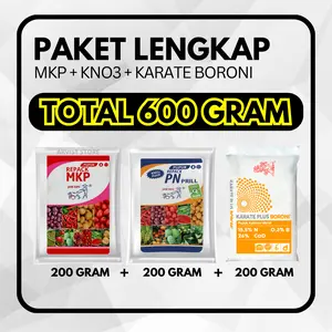 Paket Pupuk MKP KNO3 PUTIH NPK MUTIARA 16 GROWER 600 / 900 Gram