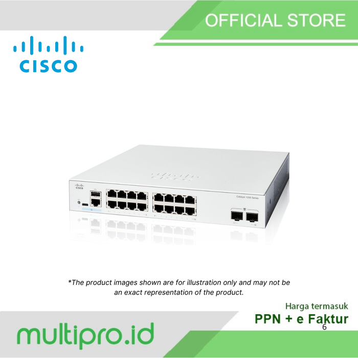 Gambar Switch Managed Cisco C1200 16 Port GE 16x1G Gigabit Layer 2 Catalyst C1200-16T-2G dari Multipro.id Kota Administrasi Jakarta Utara Tokopedia
