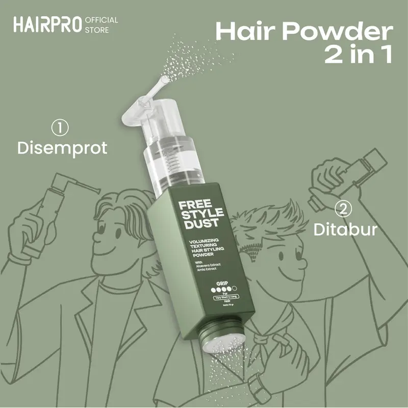 Hairnerds Styling Powder / Clay Pomade Rambut Bubuk / Water Based 1