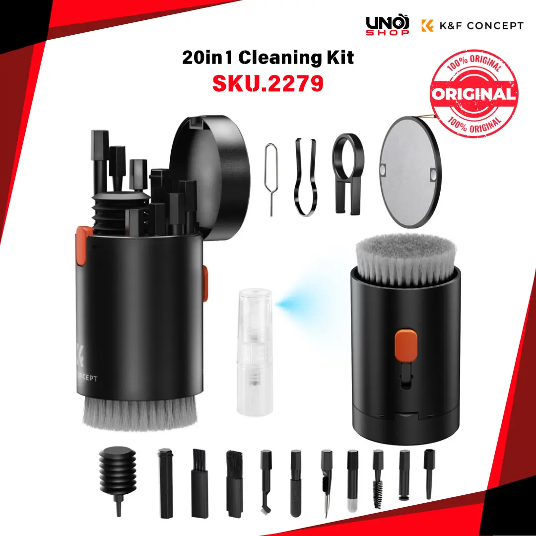 K&F Concept Cleaning Kit Set 20 in 1 Pembersih Hp Laptop Lensa Kamera