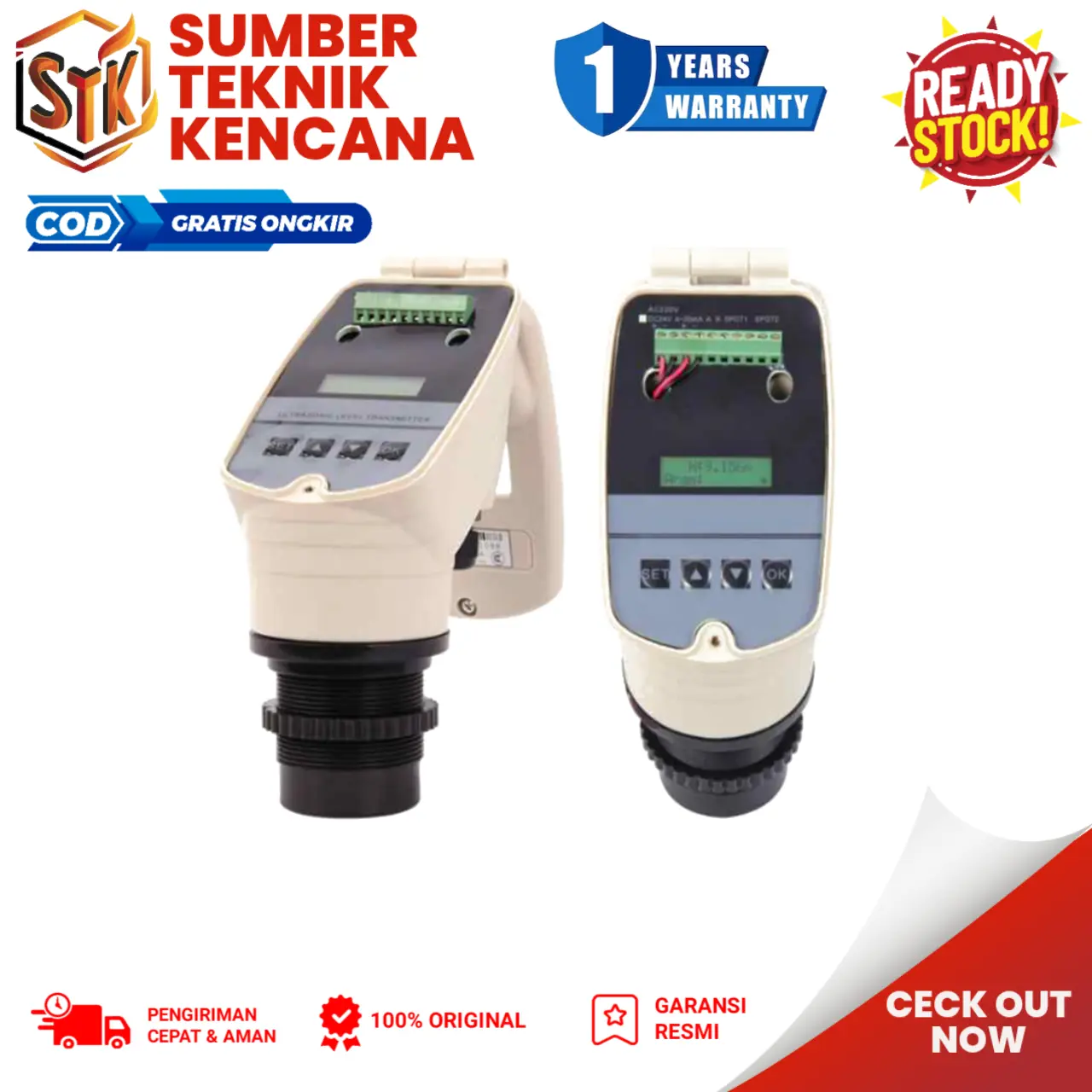 Ultrasonic Waterlevel Meter RS485 Level Sensor Tangki Bahan Bakar