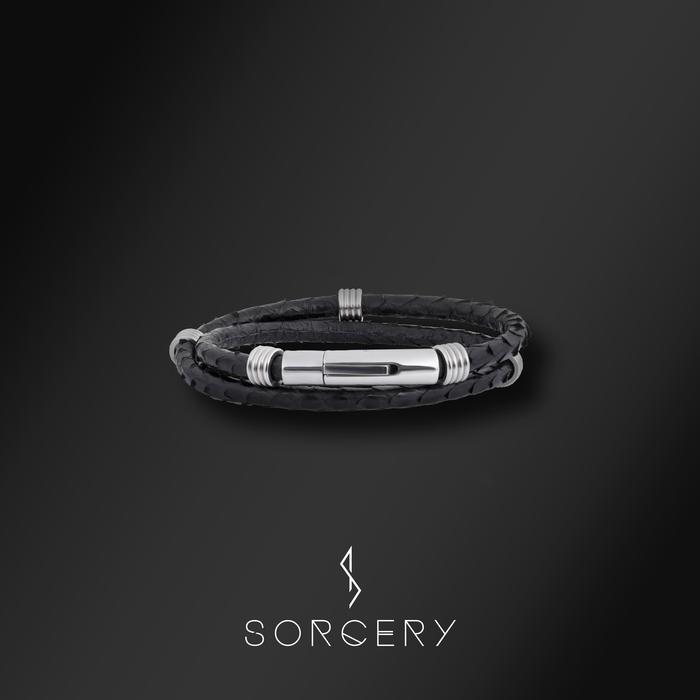 Gambar SORCERY Bracelet 18K REALGOLD Gelang Kulit Pria Wanita -P2S- BSK - Silver, Cantumkan Warna dari Sorcery Kab. Tangerang Tokopedia