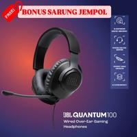 Gambar JBL Quantum 100 Wired Over Ear Gaming Headset with detachable mic dari Click & Go Tokopedia Kota Bandung 1 Tokopedia