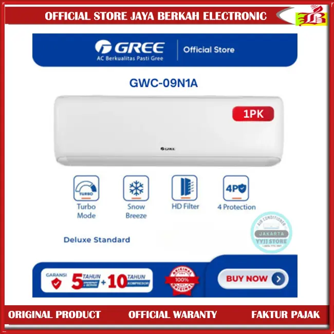 AC GREE 1 PK DELUXE STANDARD 09N1A GREE AC GWC-09N1A GREE AC Split Standard deluxe R32 GREE GWC09N1A