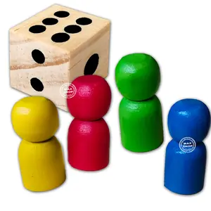 Bidak 4 Warna Pion Permainan Board Game Toys Ular Tangga Kayu