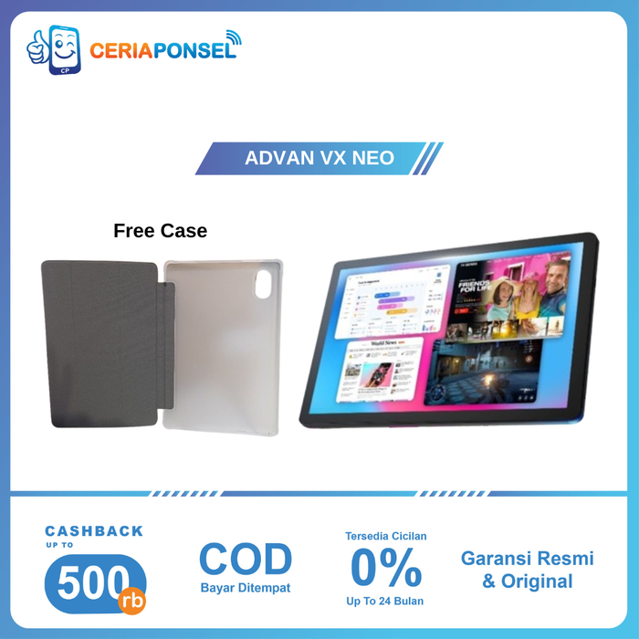 Gambar Advan Tab VX Neo 4/128GB Unisoc Tiger T606 Octa-Core | Garansi Resmi dari Ceria Ponsel Mall Kota Tangerang Tokopedia