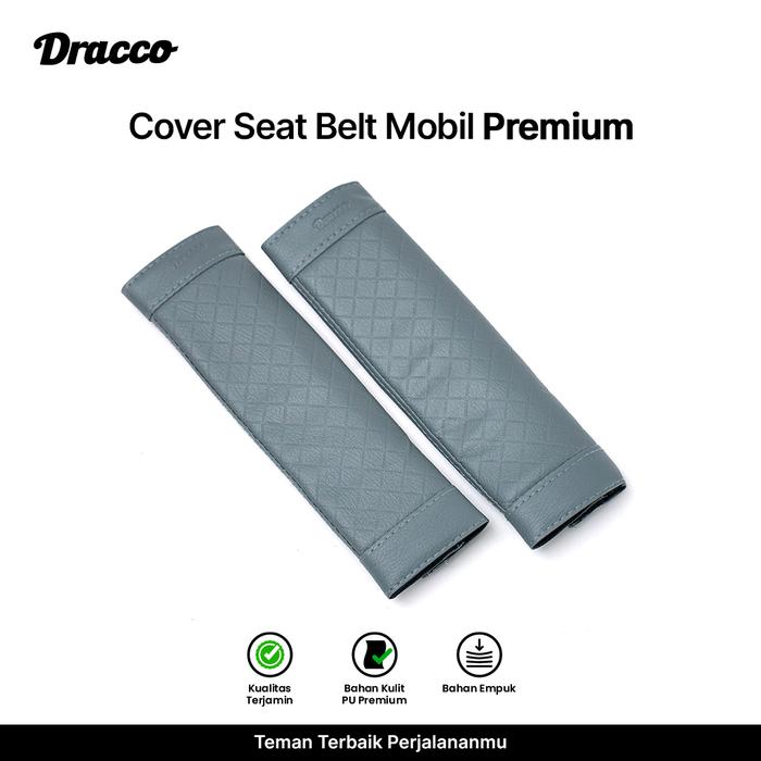 Gambar DRACCO cover seat belt mobil 2 pcs premium sarung sabuk pengaman bantalan safety belt kulit mobil-abu dari Dracco Indonesia Kota Administrasi Jakarta Pusat Tokopedia