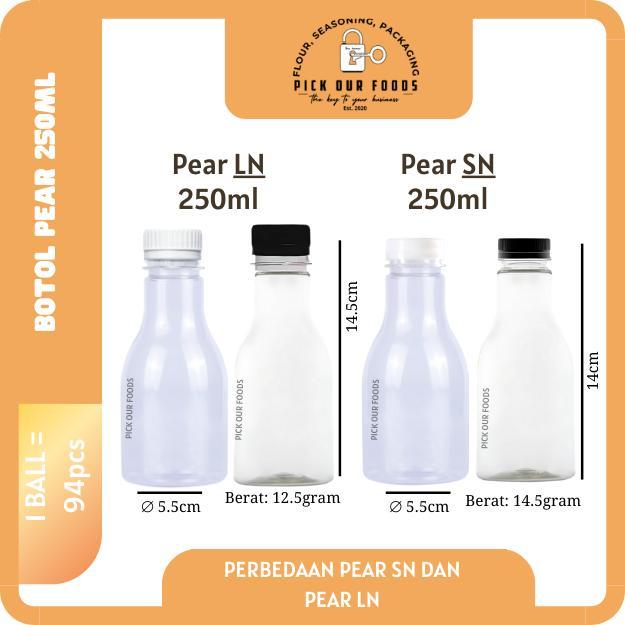 Jual Botol Plastik Pir 250ml / Botol Jus Murah / Botol Pet / Botol ...