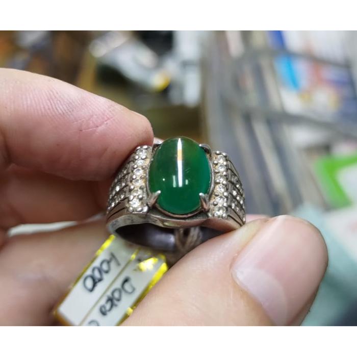 Gambar Batu Bacan Doko Cokelat BC113 Size Kantoran Hijau Botol Ikatan Perak dari CNC phoneshop Kota Administrasi Jakarta Pusat Tokopedia